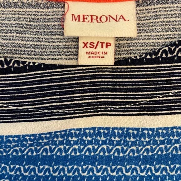 MERONA Striped Short Sleeve Colourful Mini Dress - Picture 7 of 8